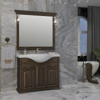 Зеркало Opadiris Риспекто 105 00-00007049 Орех антикварный с выключателем — фото 5, Мебель для ванной