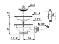 Выпуск для кухонной мойки Wirquin 30717337 Нержавеющая сталь — фото 2, Сливы-переливы