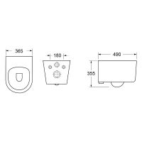 Товар: Унитаз Ceruttispa Tanaro Aria MB CT9238 подвесной Черный матовый с сиденьем Микролифт - фото 6 Унитаз Ceruttispa Tanaro Aria MB CT9238 подвесной Черный матовый с сиденьем Микролифт — фото 6, Подвесные унитазы
