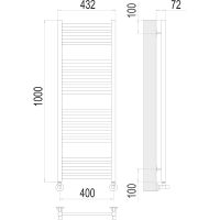 Товар: Водяной полотенцесушитель Terminus Аврора П20 400x1000 4670078529374 Хром, нижнее подключение, G 1/2" ВР, с угловым соединением - фото 4 Водяной полотенцесушитель Terminus Аврора П20 400x1000 4670078529374 Хром, нижнее подключение, G 1/2" ВР, с угловым соединением — фото 4, Водяные полотенцесушители