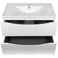 Тумба с раковиной Bond Cube 80 подвесная Белая матовая арт-T01805-S05W — фото 2, Тумбы с раковиной