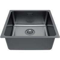 Кухонная мойка Paulmark Yuni 44 Uni YU44-GM Вороненная сталь — фото 2, Кухонные мойки