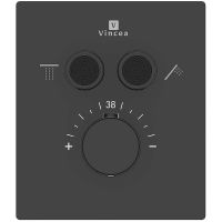 Душевая система Vincea Inspire VSFW-3I21MT3MB с термостатом Черная матовая — фото 6, Встраиваемые душевые комплекты