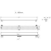Душевой лоток Berges Super Slim 800 с решеткой Хром глянец арт-091054 — фото 14, Душевые лотки