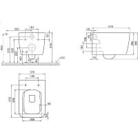 Товар: Унитаз Boheme Zen 967-W подвесной без сиденья - фото 3 Унитаз Boheme Zen 967-W подвесной без сиденья — фото 3, Унитазы