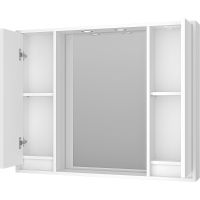 Товар: Зеркало со шкафом Brevita Balaton 100 BAL-04100-01-011 с подсветкой Белое матовое - фото 4 Зеркало со шкафом Brevita Balaton 100 BAL-04100-01-011 с подсветкой Белое матовое — фото 4, Мебель для ванной