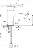 Смеситель для раковины Vidima Meloy BA409AA Хром — фото 4, Смесители для раковины