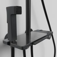 Душевая система Berges Pulsar 075012 с термостатом Черная матовая — фото 9, Душевые стойки