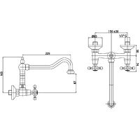 Товар: Смеситель для кухни Cezares Golf-LLP-02 Бронза - фото 3 Смеситель для кухни Cezares Golf-LLP-02 Бронза — фото 3, Смесители для кухни