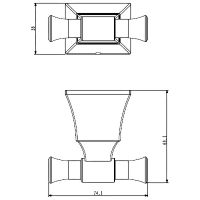 Двойной крючок Art&Max Vita AM-G-7838 Хром — фото 2, Крючки для полотенец