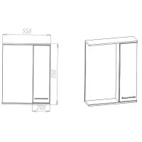 Товар: Зеркало со шкафом VIANT Прага 55 R VPRA55-ZSHR Белое - фото 6 Зеркало со шкафом VIANT Прага 55 R VPRA55-ZSHR Белое — фото 6, Мебель для ванной