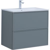 Тумба под раковину Aquanet Арт 75 313275 подвесная Мисти грин — фото 1, Тумбы под раковину