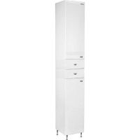 Шкаф пенал 1MarKa Story 29Н L У99311 Белый глянец — фото 1, Пеналы для ванной комнаты