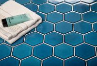 Керамическая мозаика StarMosaic Hexagon big Deep Blue Glossy JJFQ80048 25,6x29,5 см — фото 4, Мозаика