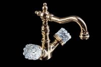 Товар: Смеситель для раковины Boheme Crystal 292-CRST Золото - фото 2 Смеситель для раковины Boheme Crystal 292-CRST Золото — фото 2, Смесители
