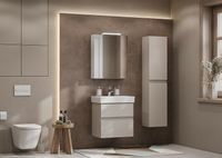 Товар: Зеркальный шкаф Roca Oleta 60 L A857645515 с подсветкой Капучино - фото 7 Зеркальный шкаф Roca Oleta 60 L A857645515 с подсветкой Капучино — фото 7, Мебель для ванной