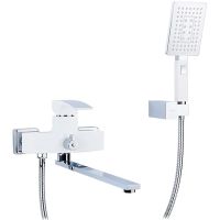 Смеситель для ванны Gappo G07 G2207-7 универсальный Белый Хром — фото 1, Смеситель для ванны