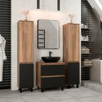 Товар: Тумба под раковину Brevita Dakota 60 DAK-07060-19/02-2Я Черный кварц Дуб Галифакс олово - фото 6 Тумба под раковину Brevita Dakota 60 DAK-07060-19/02-2Я Черный кварц Дуб Галифакс олово — фото 6, Мебель для ванной