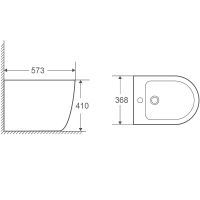 Биде WeltWasser Merzbach 003 MT-BL 10000006095 Черное матовое — фото 2, Биде напольные