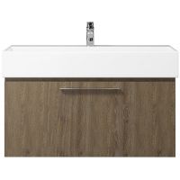 Тумба под раковину Creto Milano 100 5-1378TR подвесная Truffle — фото 1, Тумбы под раковину