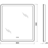 Зеркало BelBagno SPC-MAR-800-800-LED-TCH-WARM с подсветкой с подогревом с сенсорным выключателем — фото 10, Зеркала в ванную комнату