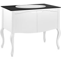 Тумба под раковину Veedi Rustika 95 RST800T-CR Белая Черная — фото 1, Мебель для ванной