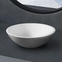 Раковина-чаша Abber Stein 40 AS2608 Белая матовая — фото 1, Раковины накладные