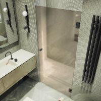 Товар: Душевая дверь Maybah Glass MGD-526-6 905x1950 на петлях Черный стекло бронзовое матовое - фото 3 Душевая дверь Maybah Glass MGD-526-6 905x1950 на петлях Черный стекло бронзовое матовое — фото 3, Душевые двери в нишу