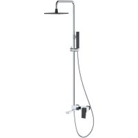 Душевая система Boheme Q 148-CRB.2 Хром Черная — фото 1, Душевое оборудование. Душевая программа