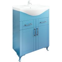 Тумба под раковину Sanflor Глория 65 С04592 Голубая — фото 1, Мебель для ванной