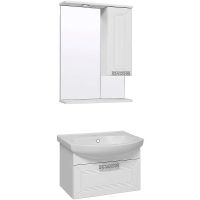 Зеркало со шкафом Runo Монро 53 R 00-00000459 с подсветкой Белое — фото 4, Зеркальные шкафы в ванную