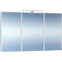 Зеркальный шкаф СанТа Стандарт 120 со светильником Белый — фото 3, Зеркальные шкафы в ванную