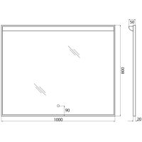 Зеркало BelBagno с подсветкой с сенсорным выключателем арт-SPC-UNO-1000-800-TCH — фото 6, Зеркала в ванную комнату