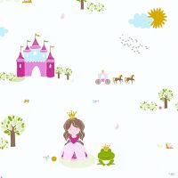 Обои детские AS Creation Little Stars 35852-2 Винил на флизелине (0,53*10,05) Разноцветный, Принцессы — фото 1, Обои для стен