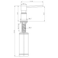 Дозатор для моющего средства Paulmark Kraft Бронза арт-D003-BR — фото 2, Дозаторы для кухонных моек