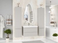 Тумба с раковиной Brevita Victory 80 УТ000024153 подвесная Серый кашемир — фото 7, Мебель для ванной