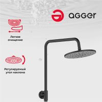 Душевая система Agger Thermo A2451244 Черная — фото 13, Душевое оборудование. Душевая программа