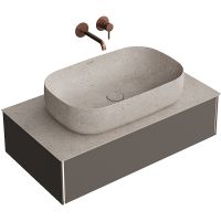 Тумба под раковину Kerama Marazzi Magica 90 MA.90.1\EGR.M подвесная Вечерний серый матовый — фото 2, Тумбы под раковину