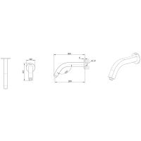 Кронштейн для верхнего душа Bravat D315BW Черный матовый — фото 2, Кронштейны для верхнего душа