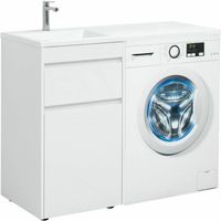 Тумба с раковиной Aquanet Токио 110 L 239298 Белая — фото 9, Тумбы с раковиной