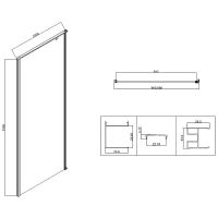 Душевой уголок Vincea Slim-N 100x100 VSR-5SN1010CLGM профиль Вороненая сталь стекло прозрачное — фото 4, Квадратные душевые уголки