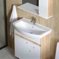 Раковина Sanita Luxe Best 75 WB.FN/Best/75-C/WHT.G/S1 Белая — фото 5, Раковины встраиваемые сверху