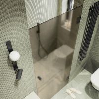 Товар: Душевая дверь Maybah Glass MGD-526-6 905x1950 на петлях Черный стекло бронзовое матовое - фото 4 Душевая дверь Maybah Glass MGD-526-6 905x1950 на петлях Черный стекло бронзовое матовое — фото 4, Душевые двери в нишу