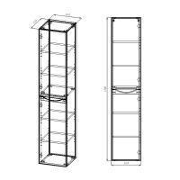 Товар: Шкаф пенал Vincea Mia 35 R VSC-2M170GW-R подвесной G.White - фото 4 Шкаф пенал Vincea Mia 35 R VSC-2M170GW-R подвесной G.White — фото 4, Пеналы для ванной комнаты