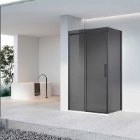 Душевой уголок Vincea Como-N 140x90 VSR-4CN9014CGB профиль Черный стекло тонированное — фото 2, Душевые уголки