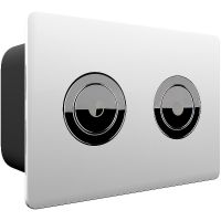 Клавиша смыва Point Венера PN44072WC Белая Хром — фото 2, Комплектующие для душевого оборудования