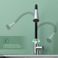 Смеситель для кухни Splenka S201.4306 Хром Черный — фото 5, Смесители