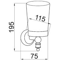 Стакан для зубных щеток Boheme Palazzo Nero 10154 Золото — фото 2, Мыльницы