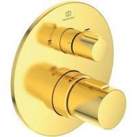 Смеситель для душа Ideal Standard Ceratherm T100 A5814A2 с термостатом Brushed Gold — фото 1, Смеситель для душа