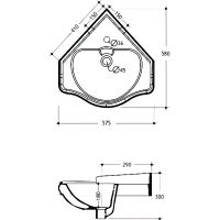 Товар: Раковина Migliore Bella 57 20608 угловая Белая - фото 4 Раковина Migliore Bella 57 20608 угловая Белая — фото 4, Раковины подвесные
